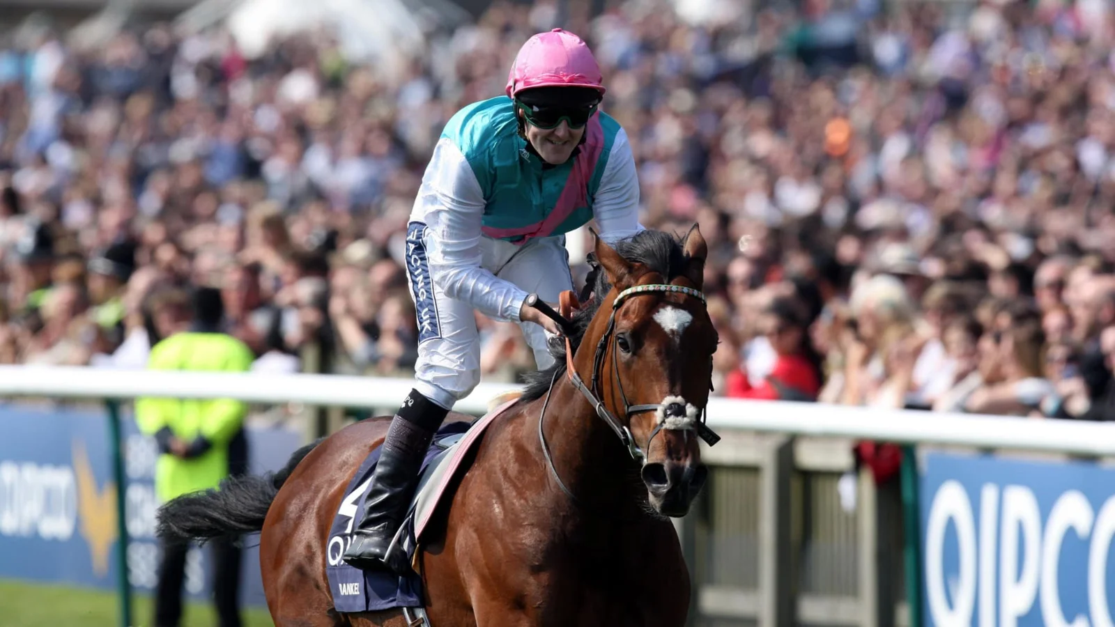Frankel and Tom Queally after the 2011 2000 Guineas in an official Hall of Fame photograph